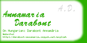 annamaria darabont business card